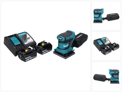 Image de Makita DBO480RT Ponceuse vibrante sans fil 112 x 102 mm 18V + 2x Batteries 5,0 Ah + Chargeur