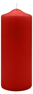 Produktbild von Spitzkopf Stumpen Kerzen Weihnachtsrot 20 x Ø 8 cm, 6 Stück