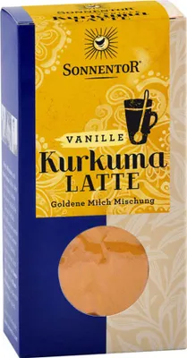 Obrázok produktu pre Kurkuma Latte – Vanilková príchuť, 60 g, kartónová krabička s 2 kusmi