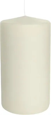 Imagen del producto de 12 velas, diámetro de 5 cm, altura de 8 cm, color marfil
