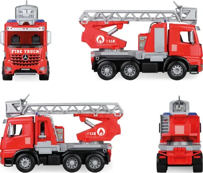 Zdjęcie produktu dla Lena Worxx Fire truck with ladder Arocs, Wóz strażacki, 3 lat(a), Wielobarwny