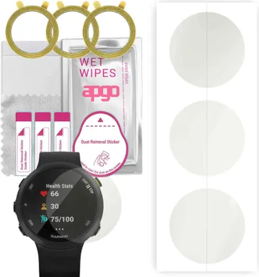 Produktbild von apgo 3 Stück Schutzfolie, Matt, kompatibel mit Garmin Forerunner 45 Smartwatch, Hydrogel Displayschutzfolie mit Positionierhilfe, Displayfolie, robust und kratzfest