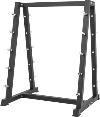 Produktbild von GORILLA SPORTS® Hantelablage - 113 x 89 x 79 cm, bis 400 kg Belastbar, rutschfeste Fuße, Schwarz - Langhantelständer, Rubber Barbell Rack, Kniebeugenständer, Langhanteln, Hantel-Ablage