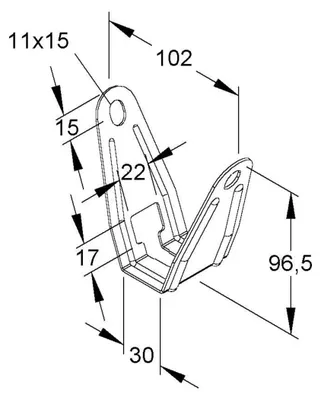 Image de Support de goulotte de câbles pour plafond DBT 40