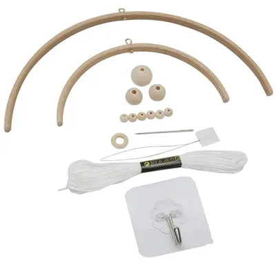 Imagen del producto de Soporte para móvil de bebé de madera con campanillas