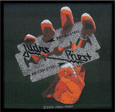 Produktbild von Judas Priest British Steel Aufnäher zum Aufnähen 100 x 100 mm