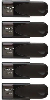 Immagine prodotto di Confezione da 5 chiavette USB 2.0 – PNY – 4 chiavette da 32 GB