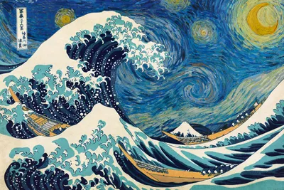 Produktbild von Starry Wave Poster 91,5 x 61 cm