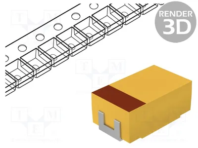 Produktbild von 5x Kondensator: Tantal 10% SMD 10VDC Geh: D 100uF 2917  -55÷125°C TAJD107K010RNJ