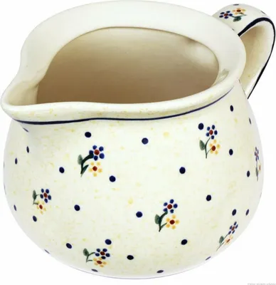 Produktbild von Original Bunzlauer Keramik 1 Liter Milchkrug Kanne Wasserkrug 19,4x10,8cm, Nachbildung 111