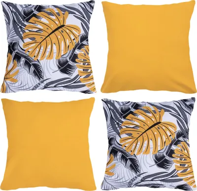 Produktbild von Amilian 4er Set Dekokissen mit Füllung 50x50 cm 20x20 inch, Zierkissen, Sofakissen mit Kissenbezug für Schlafzimmer Wohnzimmer Kinderzimmer