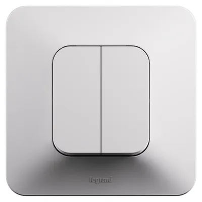 Produktbild von Legrand Neptune Weiß Doppel-Komplett-Zweiwegeschalter