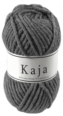 Produktbild von 100g Mützenwolle / Jackenstrickgarn KAJA, 25% Wolle, verschieden Farben, Farbe:eisengrau