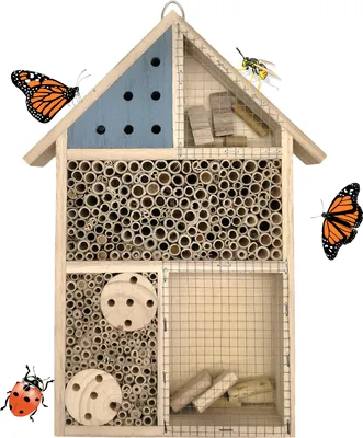 Produktbild von Insektenhotel Insektenhaus Nisthilfe Wildbienen Hummeln Garten 25x35x4cm