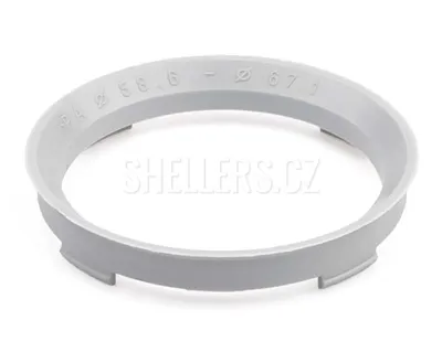 Obrázok produktu pre Rozperný krúžok 67,1 / 58,6 (CD671586), plast, sivý, presah kužeľa 3 mm