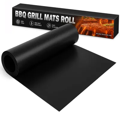 Produktbild von BBQ-Grillmatte, wiederverwendbar, 400 x 33 cm, PFOA-frei, für Holzkohlegrill