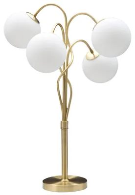 Produktbild von Mauro Ferretti Glamy Stehlampe Weiß Gold 53x74cm 4xE14 40W