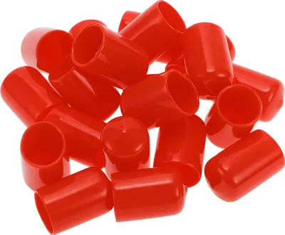 Produktbild von 20 Stück Zylindrische fürm Radmutter Bolzen Felgen Reifenmutter Schrauben Staubschutzkappe Abdeckung Mutter Schutz PVC Rot 17mm