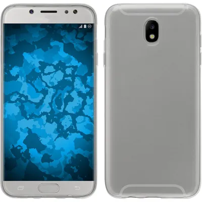 Produktbild von PhoneNatic Case kompatibel mit Samsung Galaxy J5 2017 - Crystal Clear Silikon Hülle transparent + 2 Schutzfolien
