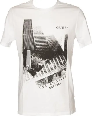 Produktbild von GUESS Kurzarm-Rundhals-T-Shirt für Herren mit Aufdruck aus reiner Baumwolle Artikel X2BI21KAK90, US M - MEX/ES M - UK 36 - EUR 48 - IT M - CAN M, Cotone 100%