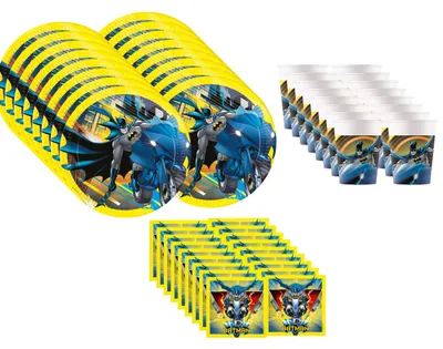 Produktbild von Batman Rogue Rage Party Deko Set 52 teilig Kindergeburtstag Geschirr