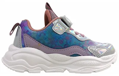 Productafbeelding van Leomil  Kinderschuhe Mädchen Halbschuhe Klettschuh Silber Freizeit