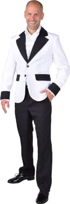 Produktbild von M218293-1-L weiß Herren Sakko-Jackett Discojackett Gr.L