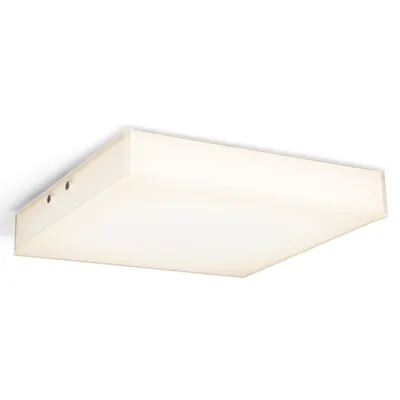 A square, white LED ceiling light fixture is shown against a white background.