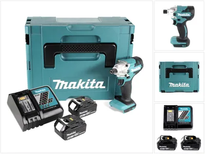 Produktbild von Makita DTD 156 RMJ Akku Schlagschrauber 18V 155Nm + 2x Akku 4,0Ah + Ladegerät + Makpac