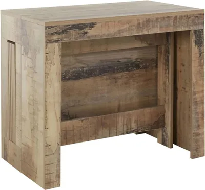 Immagine prodotto di Dmora Consolle Allungabile Anello 90x300x77h cm Marrone Acero, 12 Posti Allungabile  Italy