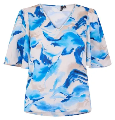 Productafbeelding van Vero Moda - "Lovie" damesblouse, V-hals, model GT24716 (maat 34 EU) (beige)