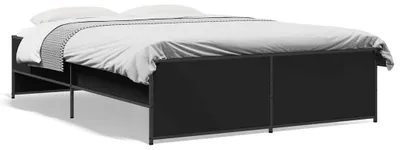 Obrázok produktu pre vidaXL Rám postele čierny 135x190 cm materiál na báze dreva a kovu