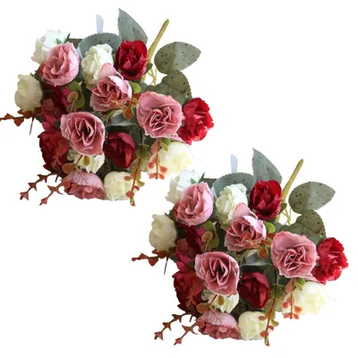 Immagine prodotto di Set di 2 rose artificiali con 21 fiori ciascuna