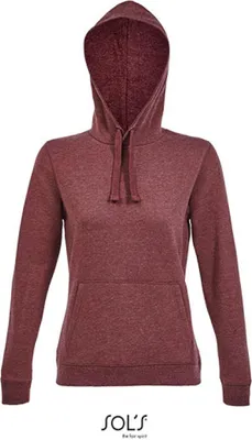 Immagine prodotto di SOLs 03103 | Damen Sweat Felpa da donna con cappuccio Spencer - Farbe: Heather Oxblood - Größe: L