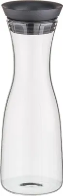 Produktbild von APS 10766 Glas-Karaffe, Glas/Edelstahl, 1 Liter, Ø 9,5 cm, Höhe 29 cm