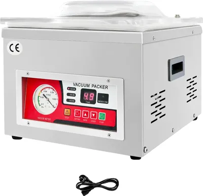 Obrázok produktu pre Vákuový baliaci stroj, rozmery komory 12,99 x 10,63 x 1,97 palca, dĺžka tesnenia 10,2 palca, výkon 260 W, maximálny vákuový tlak -100 KPa, certifikát CE