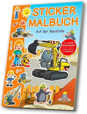 Produktbild von Mal- & Stickerbuch Baustelle
