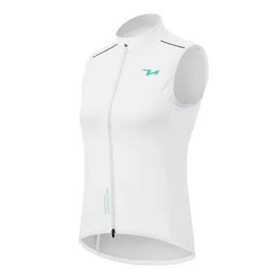 Image de ROCKBROS TVI Gilet de vélo pour femme Respirant Léger Femme Veste sans manches Coupe-vent Blanc M