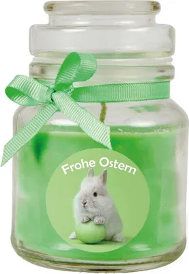 Zdjęcie produktu dla Świeca zapachowa Happy Easter w słoiku - wiele motywów do wyboru, - czas palenia do 110 godzin