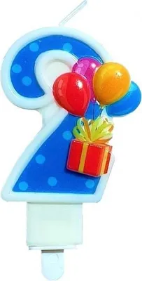 Immagine prodotto di Candela di compleanno n. 2 con palloncini - GoParty