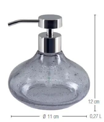 Produktbild von Spirella Seifenspender "Mala" Glas Flüssigseifen-Spender 270ml Smoke