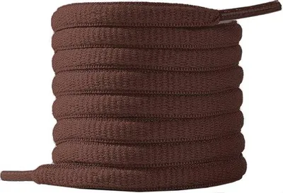 Imagen del producto de Cordones Kicks Don Ovale, color marrón oscuro, 120 cm de longitud, 6 mm de grosor