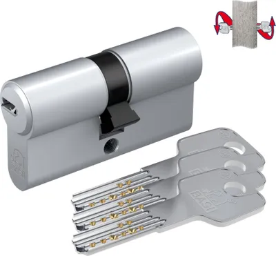 Obrázok produktu pre BASI – profilový dvojitý valec – BM 40/60 mm – rovnaké uzamykanie č. 40 – N&G – BM5201-1030-0040