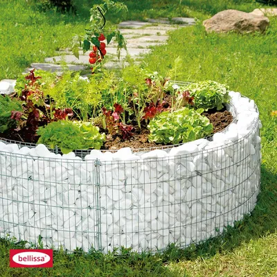 Produktbild von bellissa 95567 Hochbeet rund Ø 146/126 cm Pflanzbeet Gabione
