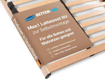 Produktbild von Max NV MZV Lattenrost zur Selbstmontage mit 28 Leisten, durchgehender Holm, SÜD GS, Größe: 70x220
