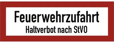 Produktbild von Dreifke® Schild Feuerwehrzufahrt Haltverbot nach StVO, Alu, reflektierend RA1...