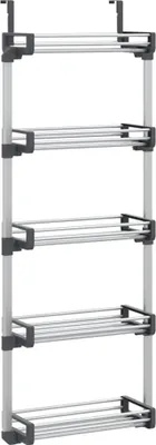 Obrázek produktu pro vidaXL Organizér na dveře s 5 policemi 52x20x135 cm Hliník
