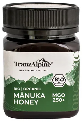 MIÓD MANUKA MGO 250+ BIO 250 g - TRANZALPINE