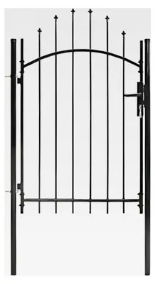 Produktbild von Gartentor aus Stahl 1 x 2 m Schwarz