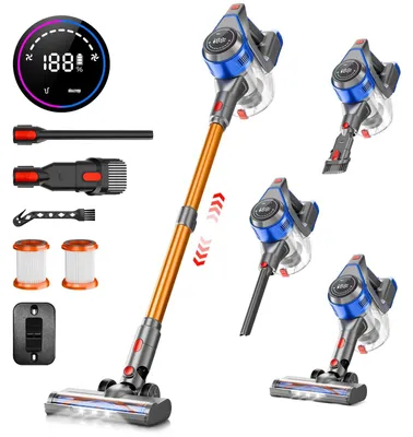 Image de Aspirateur sans fil, haute puissance d'aspiration, fonction pour surfaces sèches et humides, modèle Y501E, 78 kPa, conforme aux normes européennes